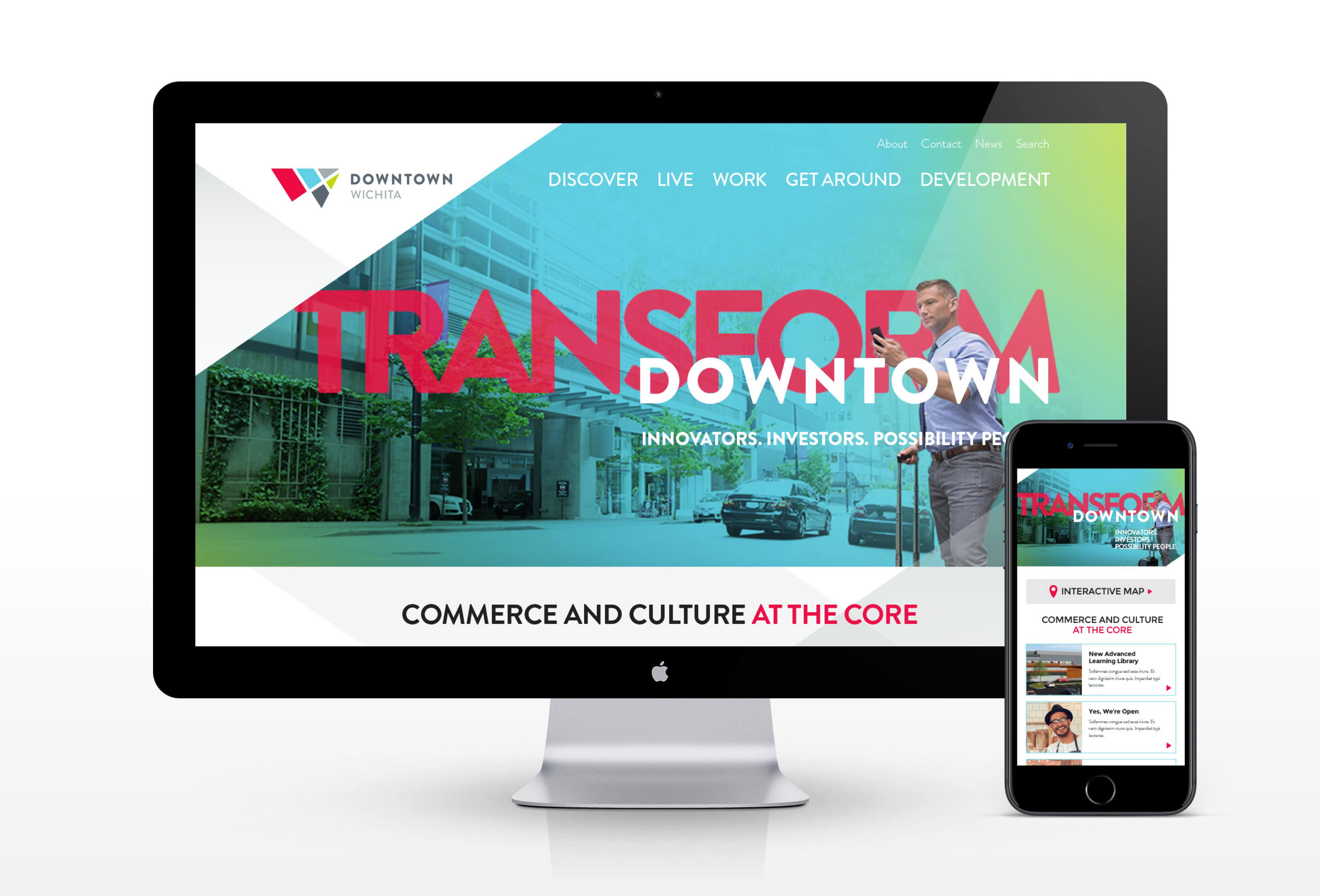 Downtown Wichita website preview image