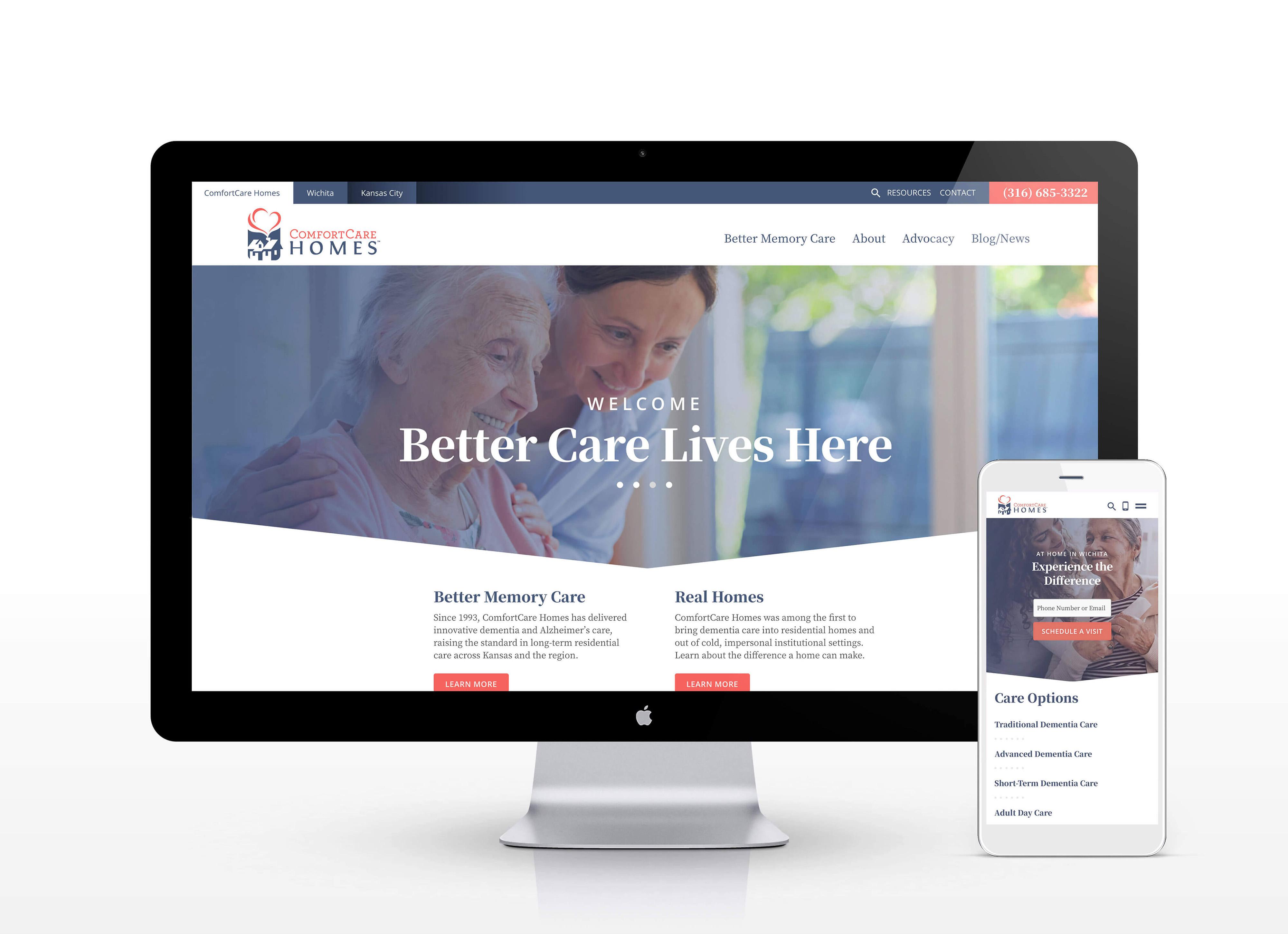 ComfortCare Homes website preview image