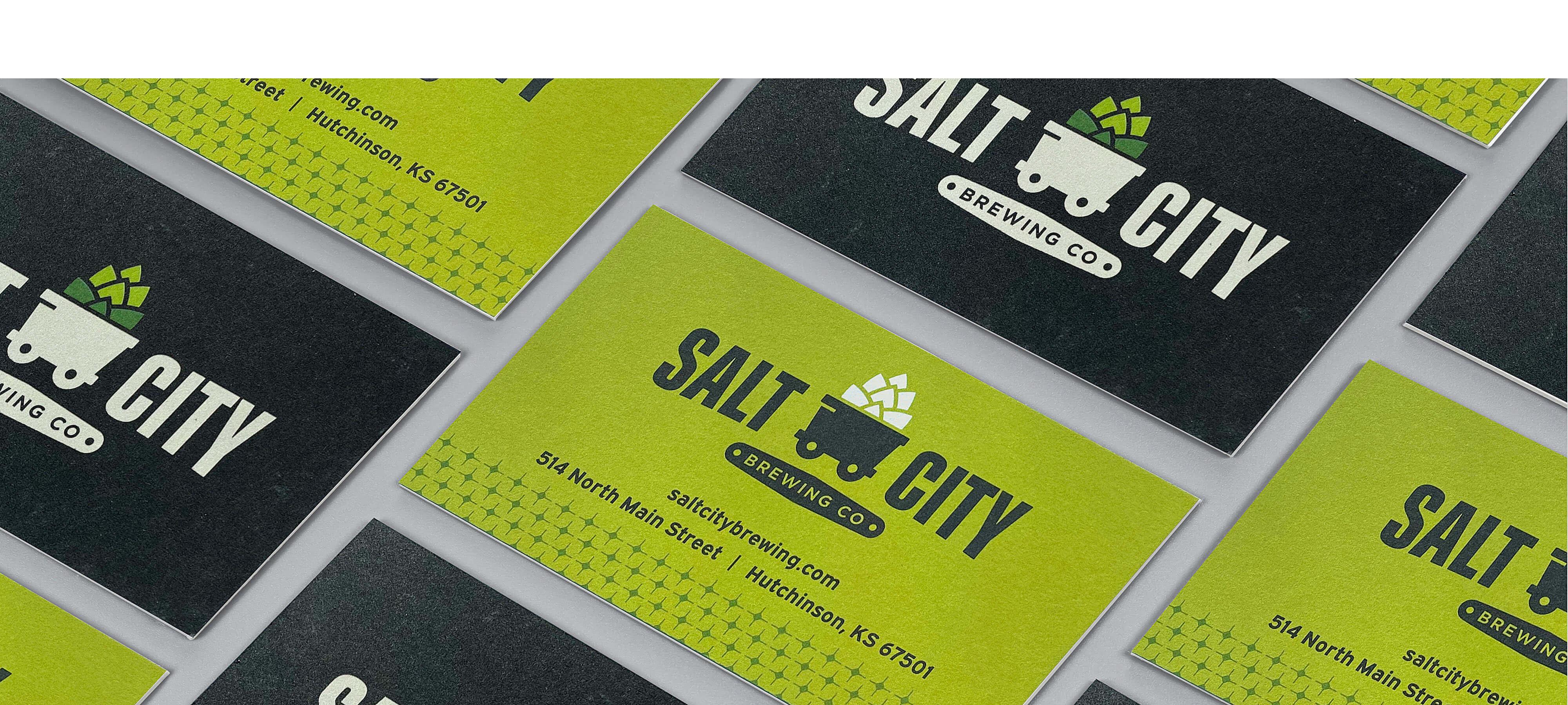 Salt City Brewing branded business cards image